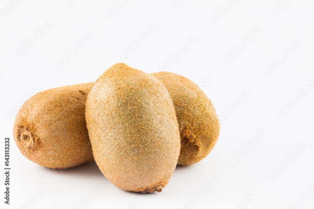 Kiwifruit (Actinidia chinensis) on white background Kiwifruit (Actinidia chinensis) on white background