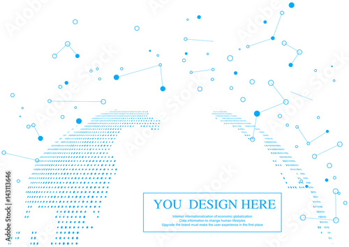 фотографія Three-dimensional abstract planet, meaning globalization and internationalizatio