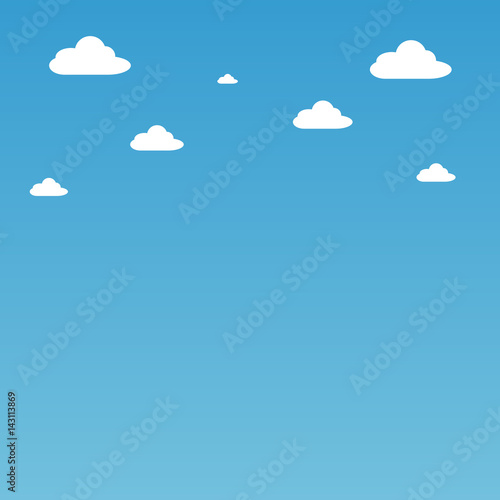 Clouds on blue background vector