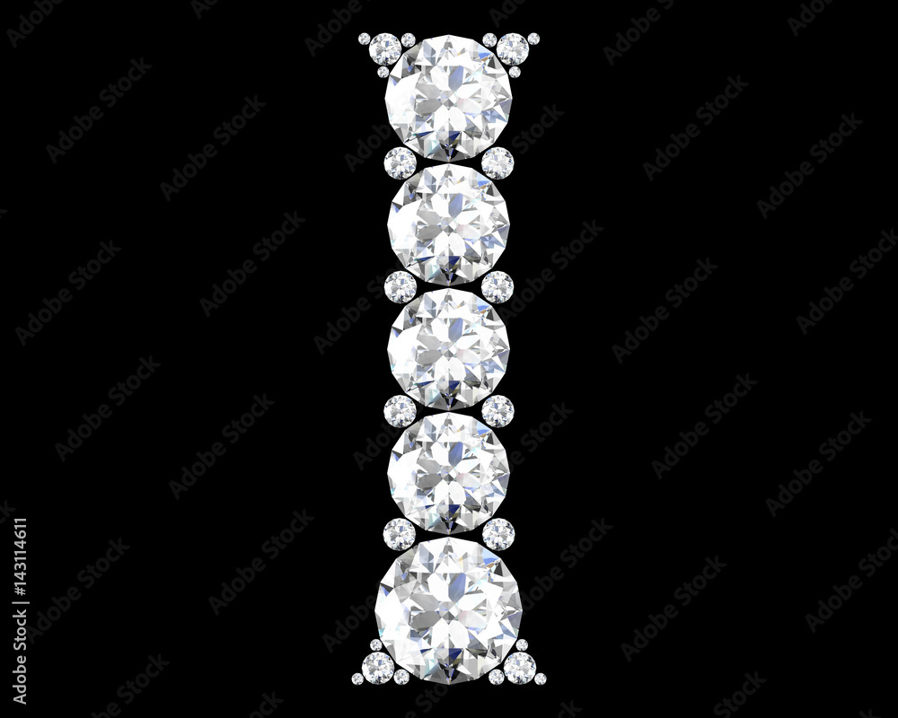 Diamond alphabet, letters from I Diamond alphabet, letters from I