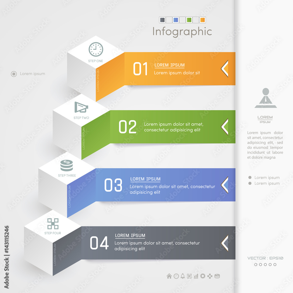 Infographics design template with icons, process diagram, vector eps10 illustration Infographics design template with icons, process diagram, vector eps10 illustration