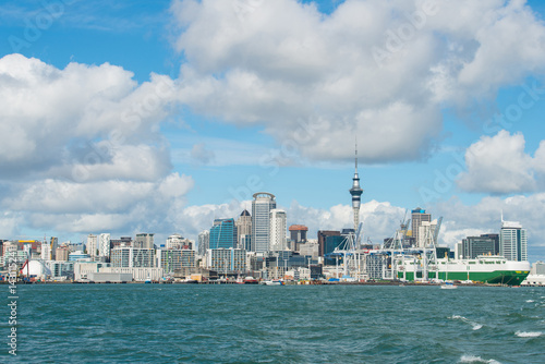 Auckland the city of sails view from Devonport island, North Island, New Zealand.