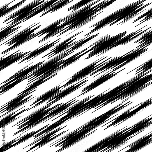 Random edgy abstract illustration with random scattered geometric shapes / lines. Black and white abstract illustration