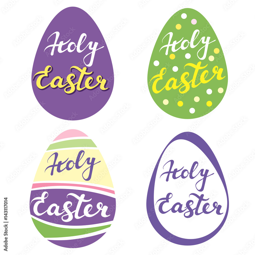 collection of Easter eggs,r religious symbol of Christianity hand drawn greetings logo vector illustration collection of Easter eggs,r religious symbol of Christianity hand drawn greetings logo vector illustration