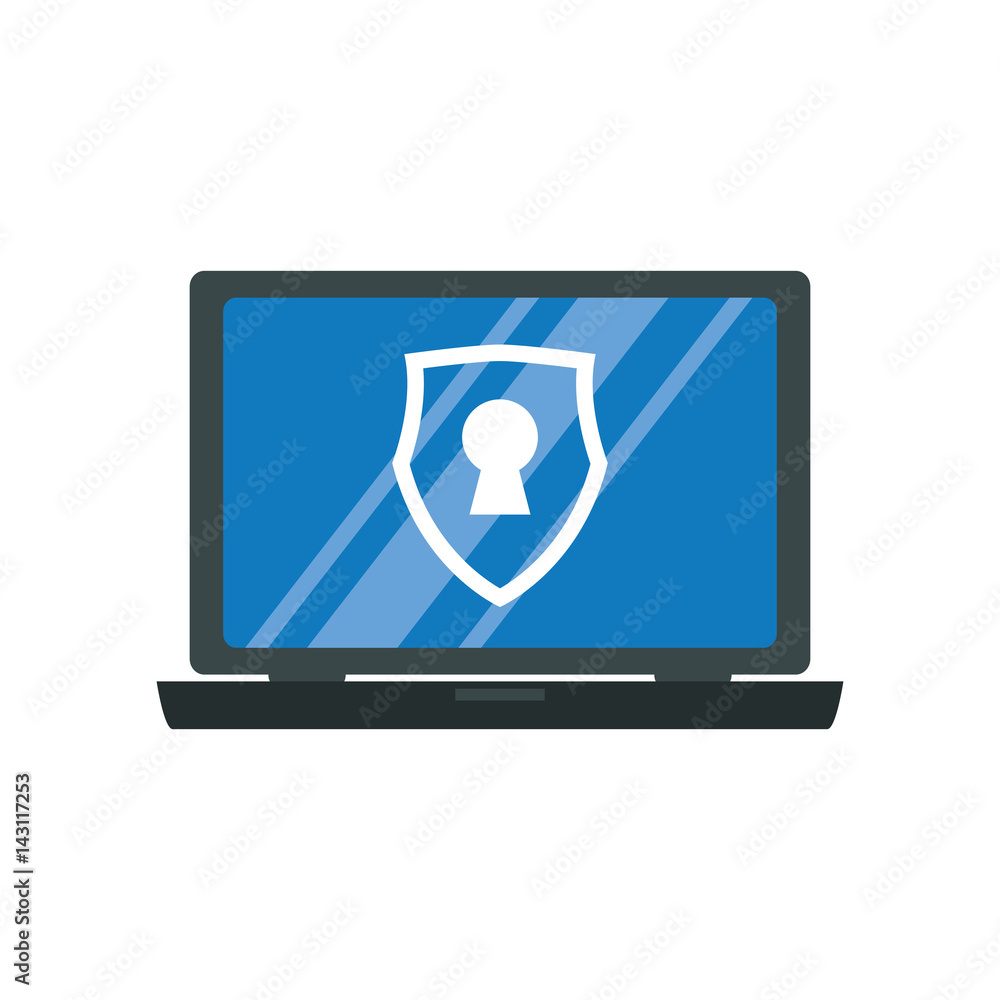 computer lock security privacy vector icon illustration Stock-Vektorgrafik  | Adobe Stock