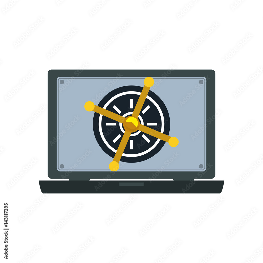 computer lock security privacy vector icon illustration computer lock security privacy vector icon illustration