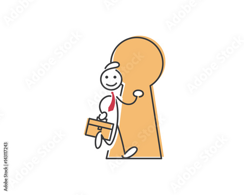 Creative Business Strategy Tips Stickman Illustration Concept - Be A Problem Solver