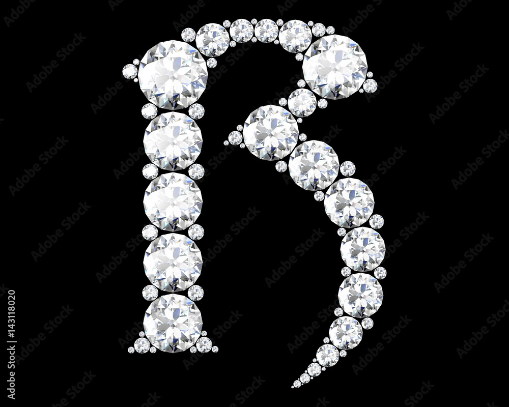 Diamond alphabet, letters from R Diamond alphabet, letters from R