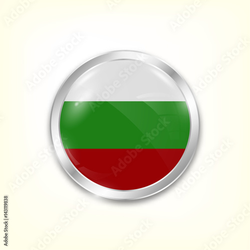 Free Download Round button national flag of Bulgaria with the reflection of light and shadow. Icon country. Realistic vector illustration. - GFXLoad