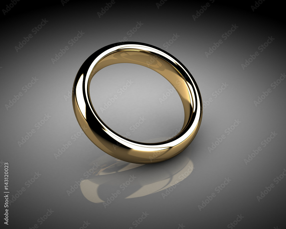 wedding rings on white background (3D rendering) wedding rings on white background (3D rendering)