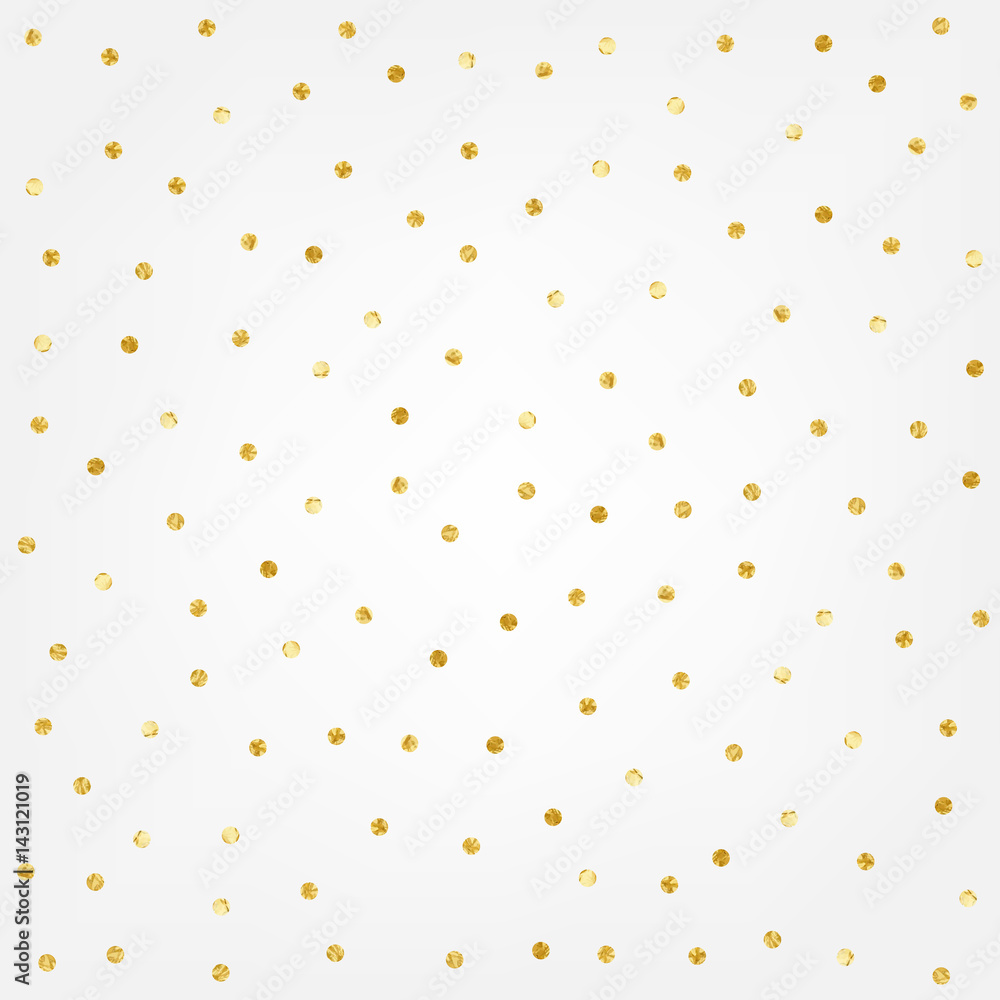 Confetti Polka Dot. Gold textured dots isolated Confetti Polka Dot. Gold textured dots isolated