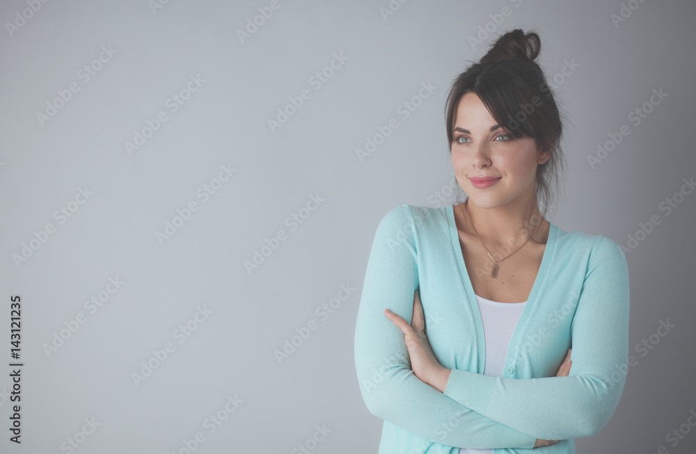 Portrait of an attractive fashionable young brunette woman Portrait of an attractive fashionable young brunette woman