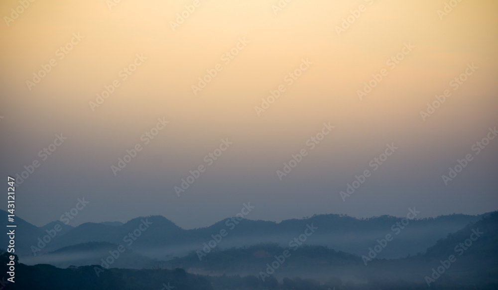 Obraz premium Sunset in Loei, Thailand