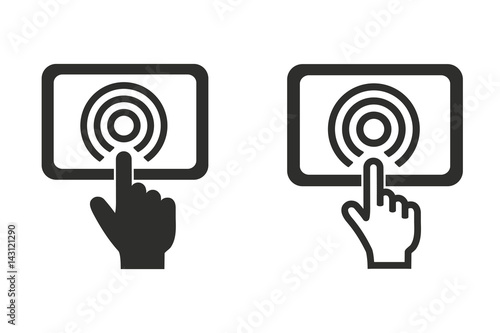 Digital interaction - vector icon.