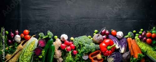 Canvas Print Big set organic food