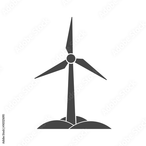 Icon of winds turbine - Illustration