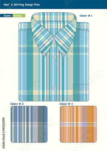 Men's fashion shirt design plan