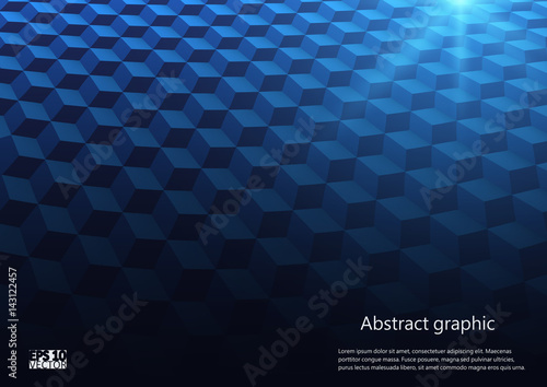Abstract perspective background with cubes. Eps10 Vector illustration.