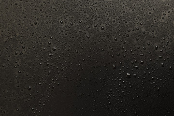 water drops on black background. Macro.