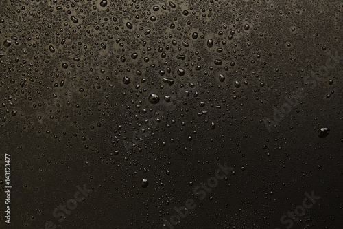 water drops on black background. Macro.