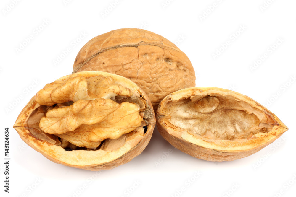Walnuts isolated on white background Walnuts isolated on white background