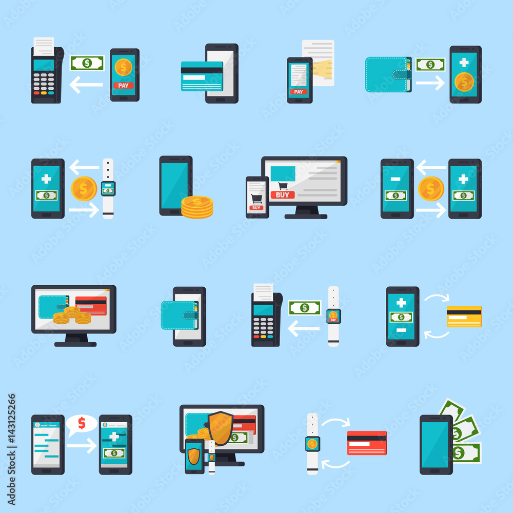 Mobile Commerce Icon Set Mobile Commerce Icon Set