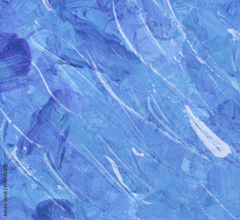 Obraz premium Hand painted abstract watercolor background in blue shades