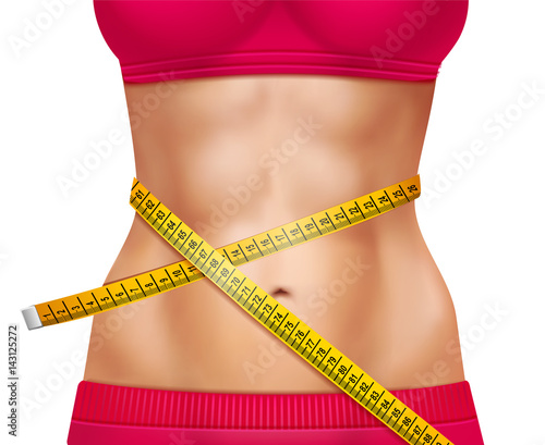 Female Athletic Waistline 3D Illustration