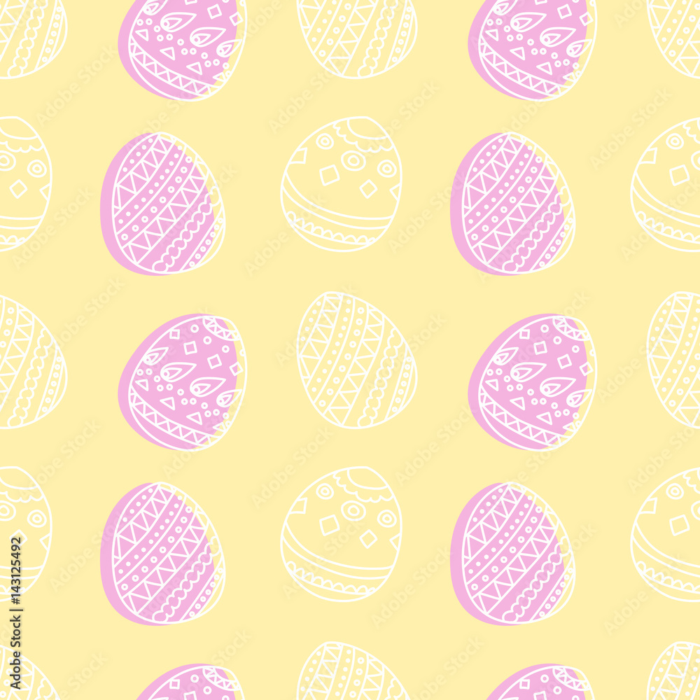 Soft seamless pattern with Easter eggs Soft seamless pattern with Easter eggs