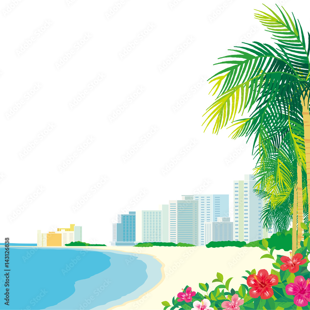 リゾート 街並み イラスト Stock Vector Adobe Stock