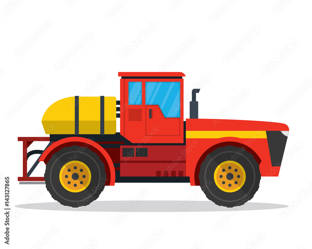 Naklejka premium Modern Agriculture Farm Vehicle - Self Propelled Sprayer