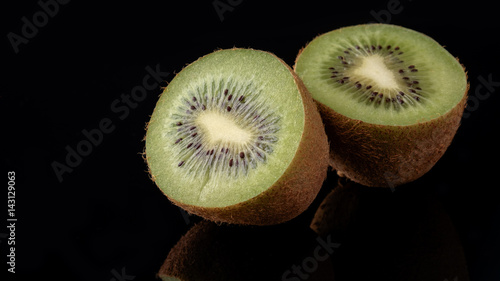 Kiwi on black backround