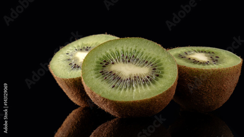 Kiwi on black backround