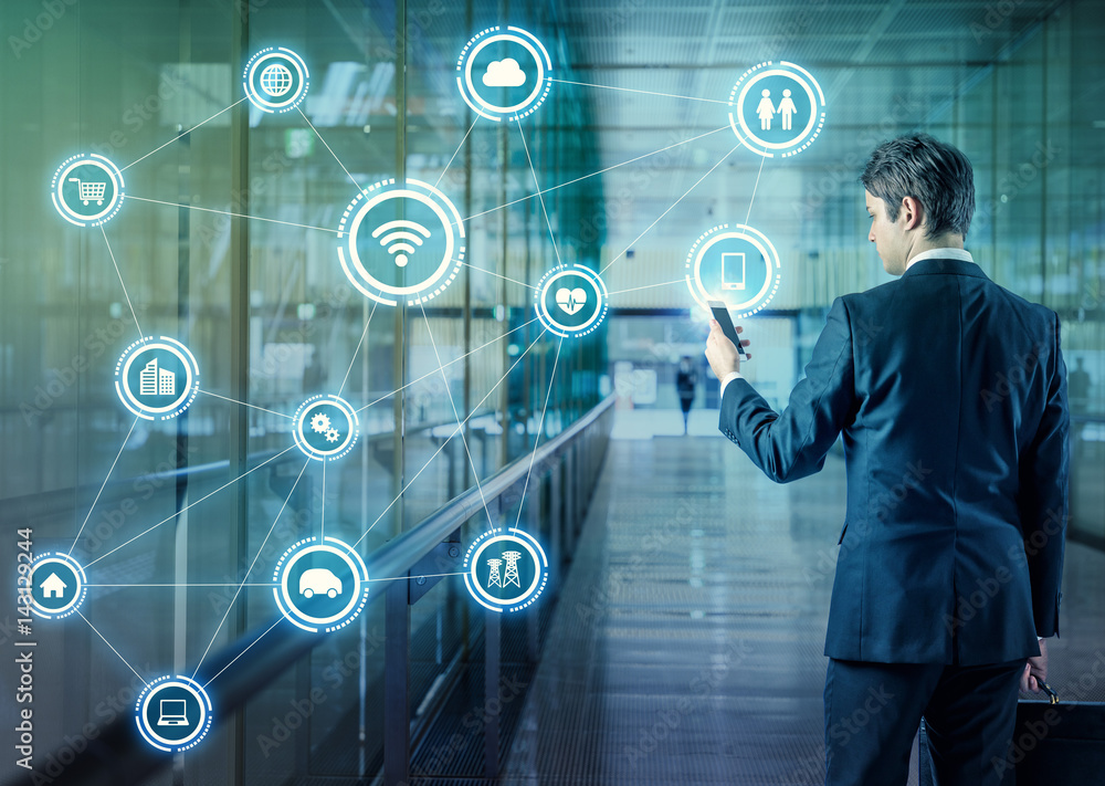 Internet of Things concept. Wireless Communication Network. Information Communication Technology. abstract image visual. Internet of Things concept. Wireless Communication Network. Information Communication Technology. abstract image visual.
