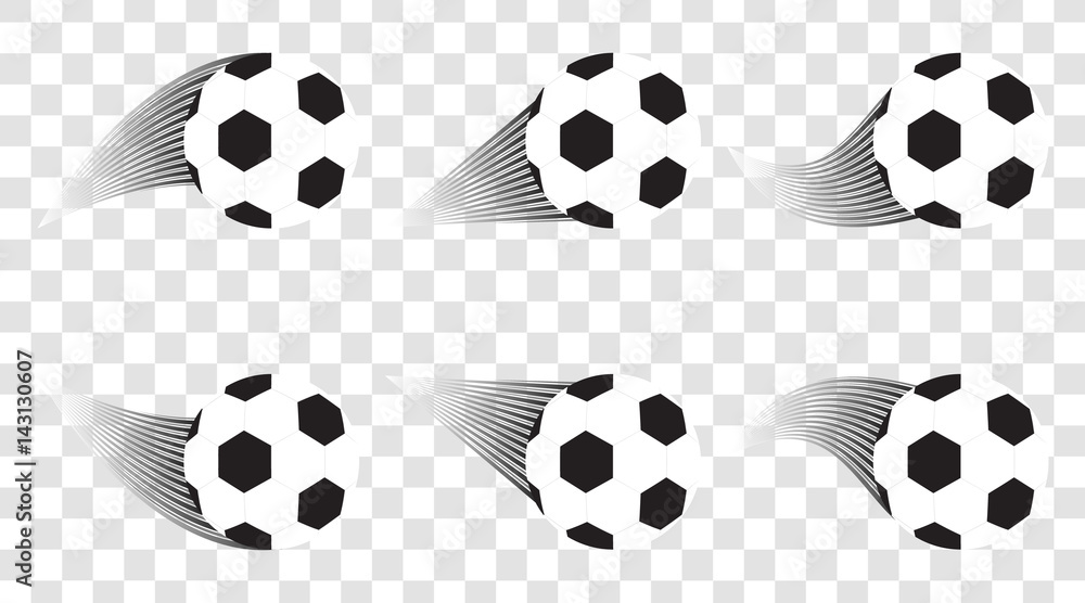 Set of Soccer balls. Football shot. Goal. Sport vector design template. Set of Soccer balls. Football shot. Goal. Sport vector design template.