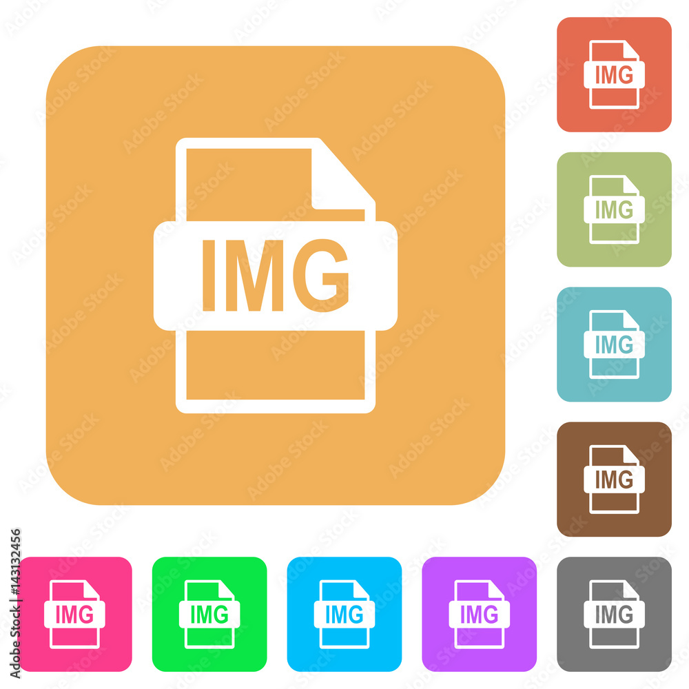 IMG file format rounded square flat icons IMG file format rounded square flat icons