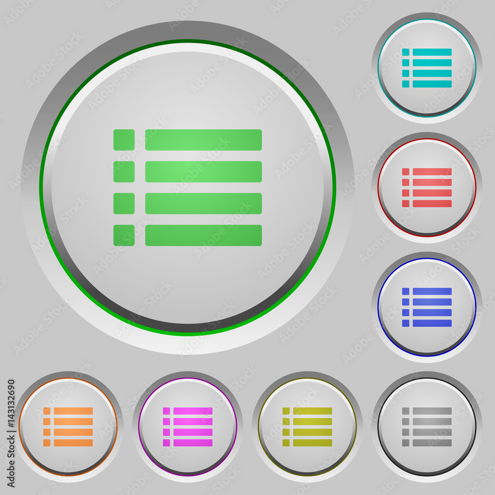 Unordered list push buttons Unordered list push buttons