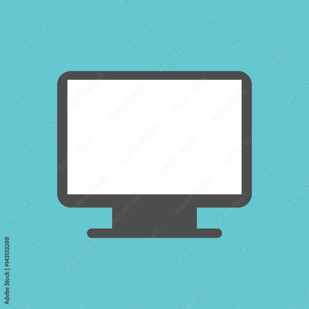 Monitor on a turquoise background.EPS 10 Monitor on a turquoise background.EPS 10