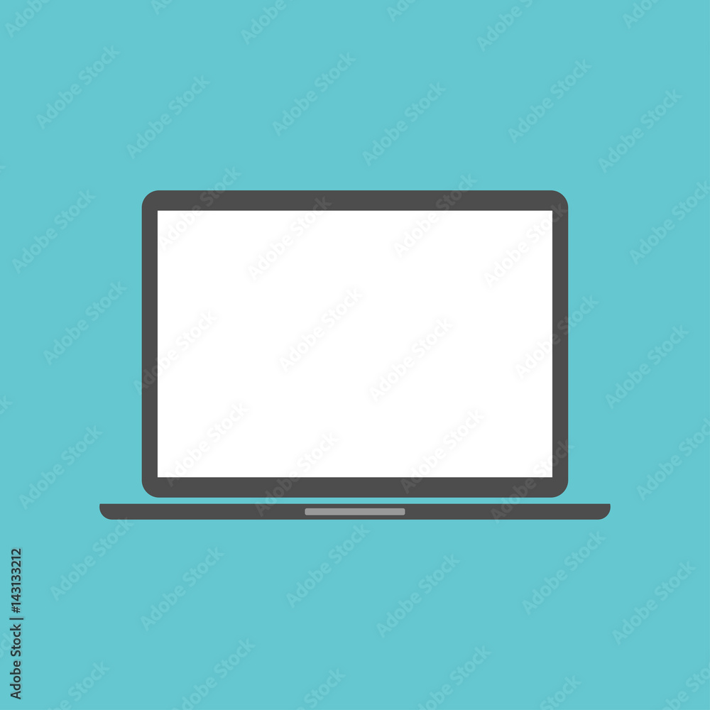 Laptop on a turquoise background.EPS 10 Laptop on a turquoise background.EPS 10