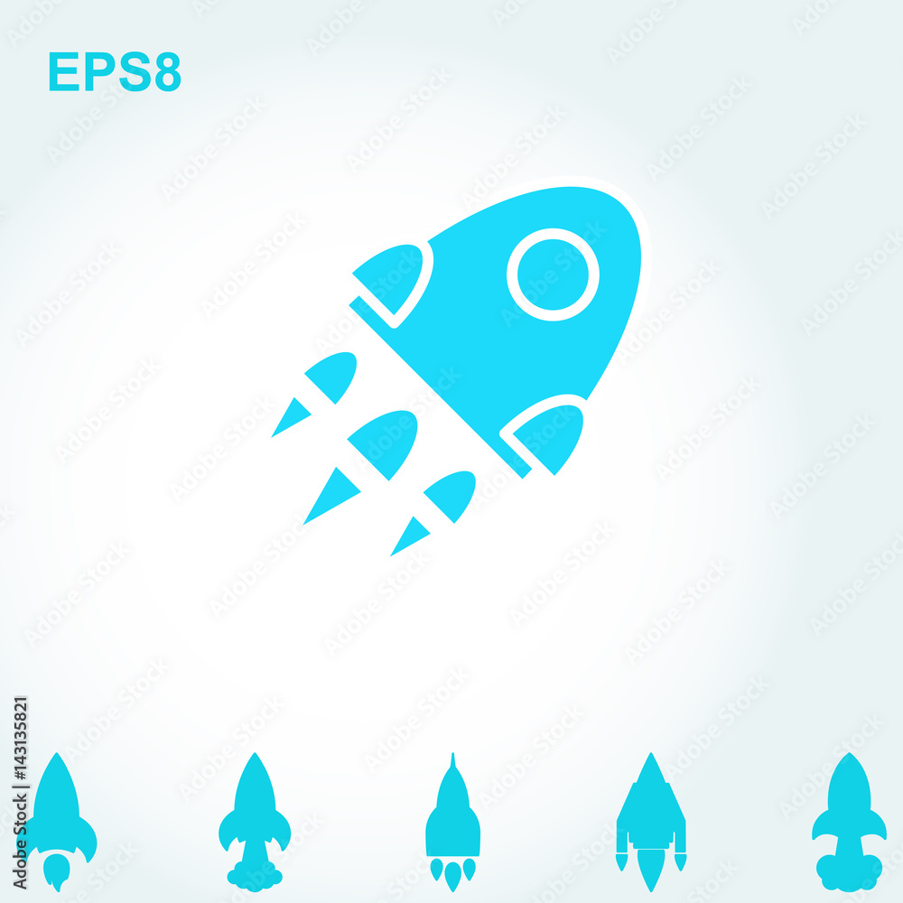 Space Rocket Icon or Startup Symbol Space Rocket Icon or Startup Symbol