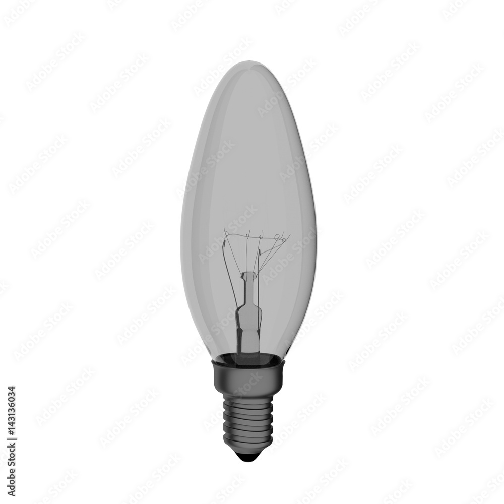 Incandescent Light Bulb 3d Illustration Isolated Incandescent Light Bulb 3d Illustration Isolated