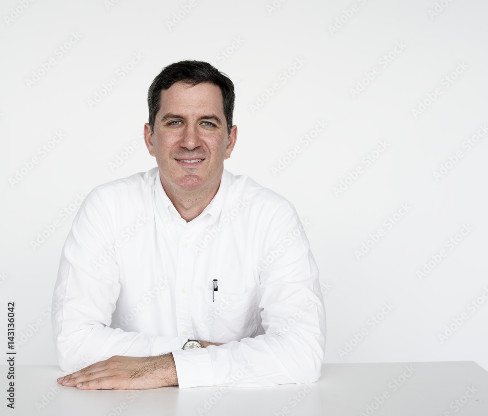Studio People Shoot Portrait Isolated on White Studio People Shoot Portrait Isolated on White