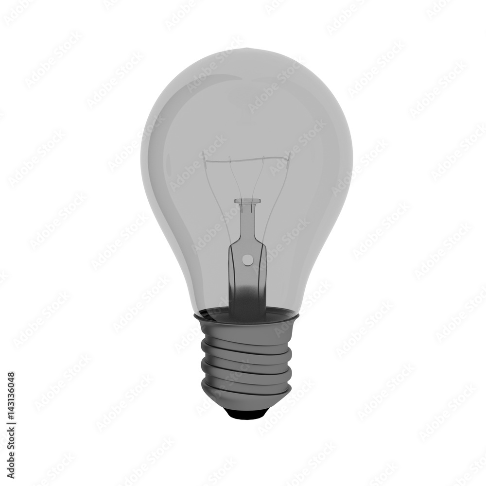 Incandescent Light Bulb 3d Illustration Isolated Incandescent Light Bulb 3d Illustration Isolated