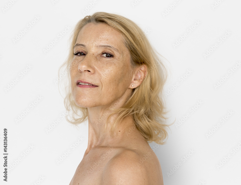 Blond White Woman Smile Sexy Studio Portrait Blond White Woman Smile Sexy Studio Portrait