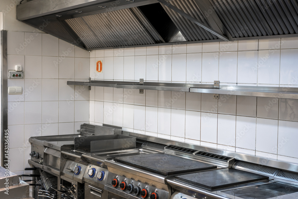 Modern kitchen in the restaurant