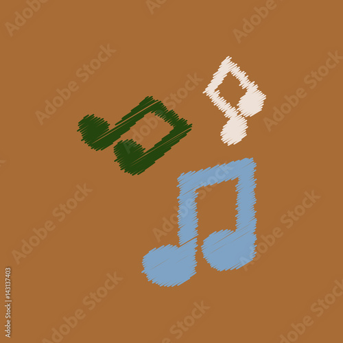 flat vector icon design collection music note