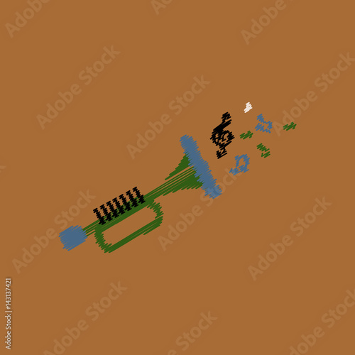 flat vector icon design collection musical instrument