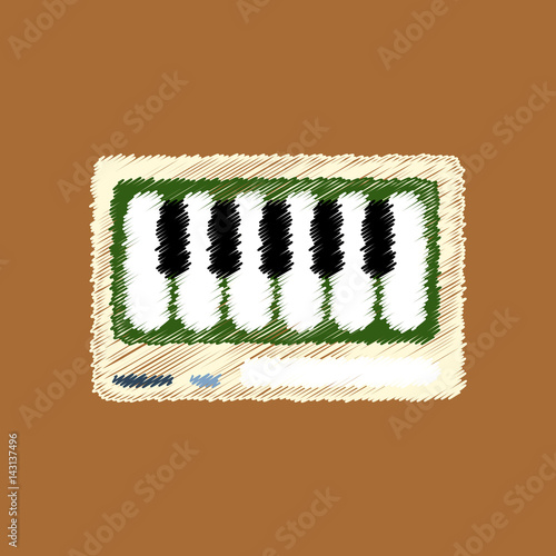 flat vector icon design collection musical instrument