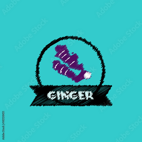 flat vector icon design collection Kitchenware seasoning ginger