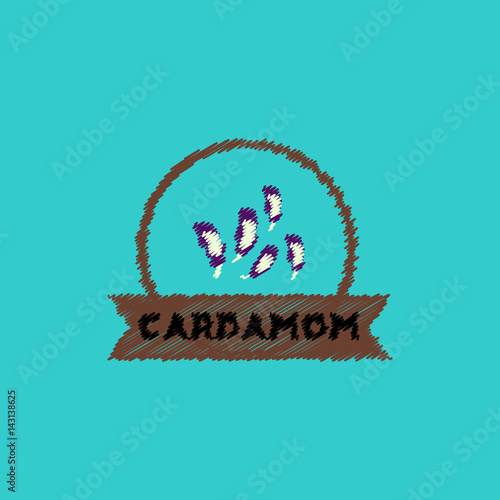 flat vector icon design collection Kitchenware seasoning cardamom